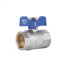 Кран кульовий 3/4" ВВ метелик SD+ (SD602W20)